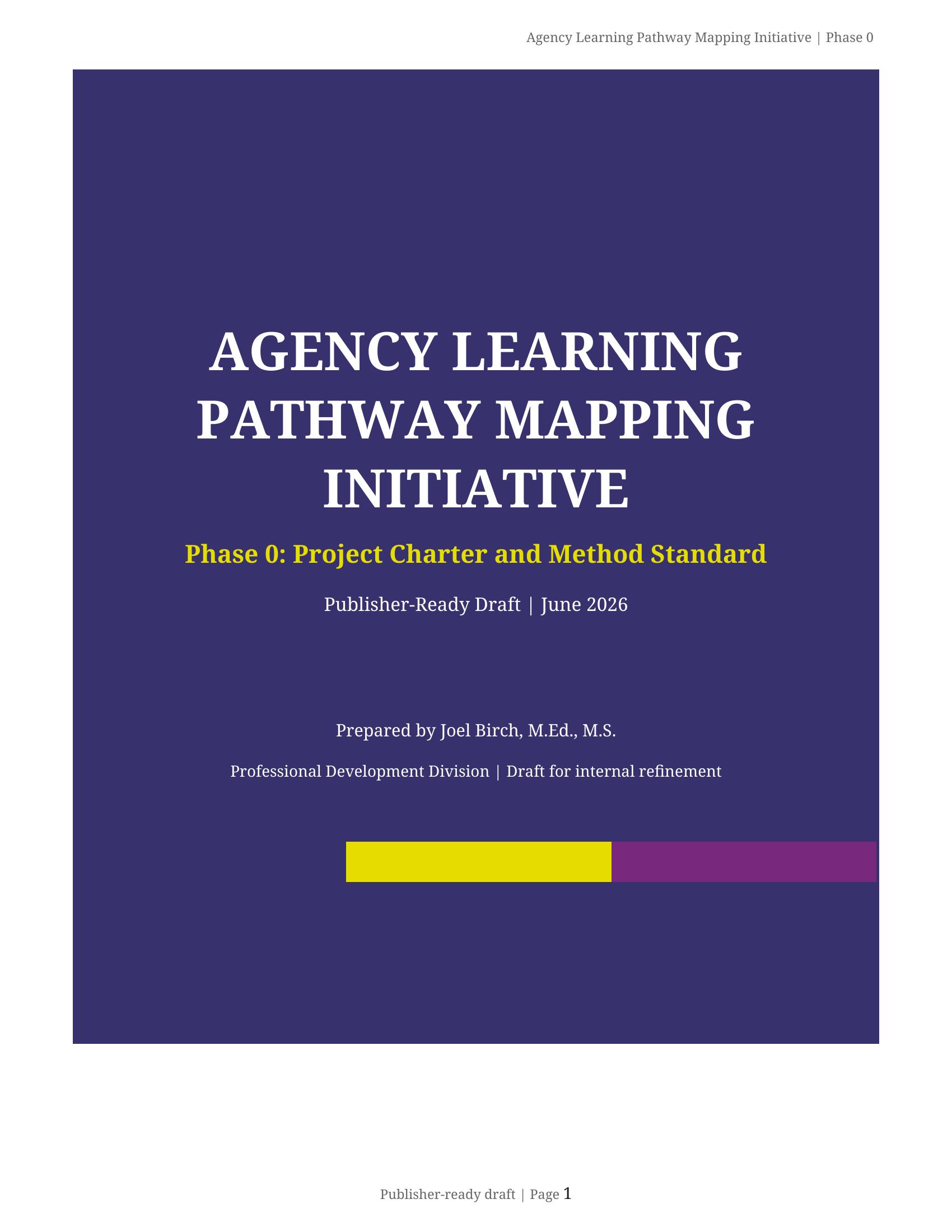 Cover page of the Phase 0 strategic foundation document.